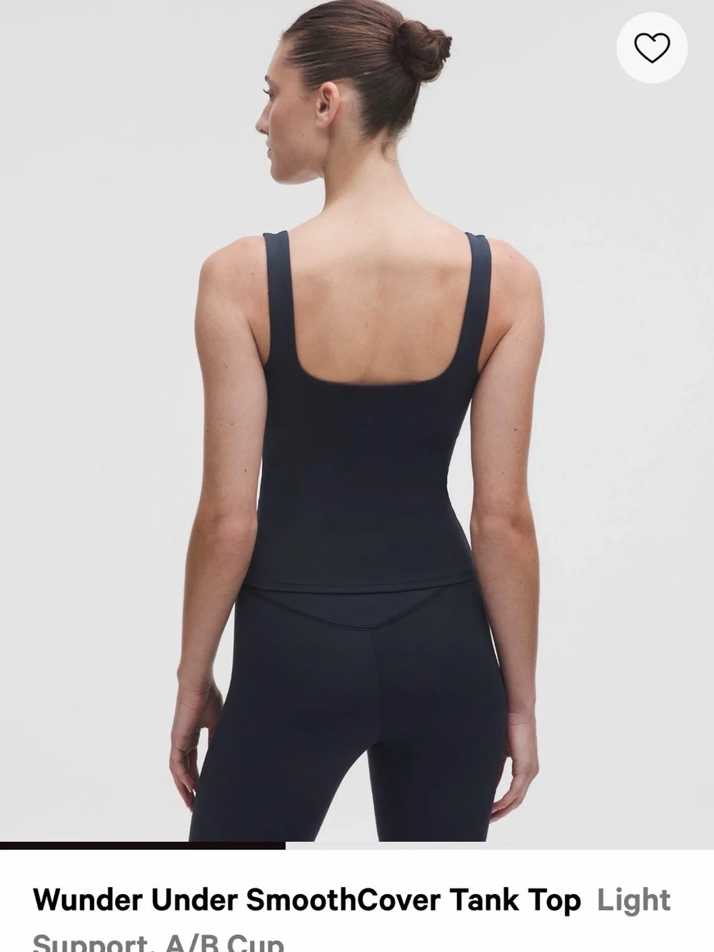 Lululemon Wunder Under Smooth Cover Tank, True Navy, size 6